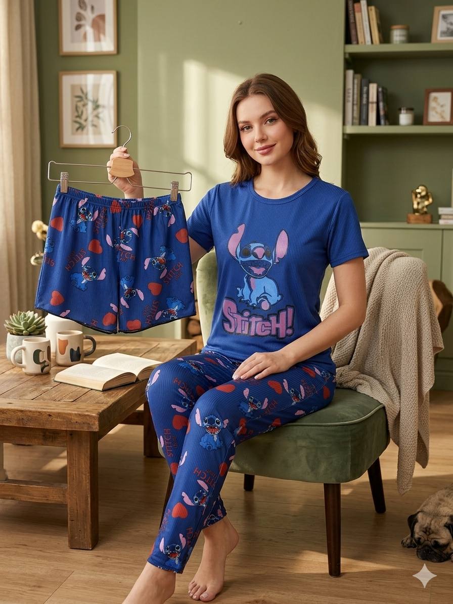 بيجاما 3 بياس 😍 ستيتش image