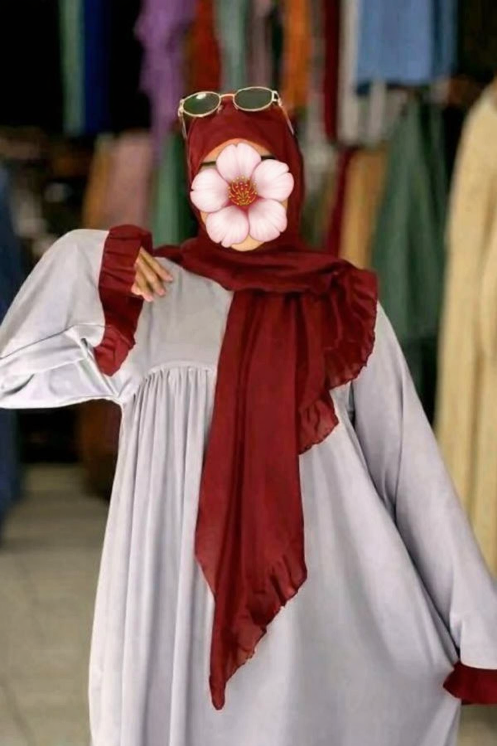 حجاب فلة دوبل مع خمار بليسيه – تصميم أنيق ومريح image