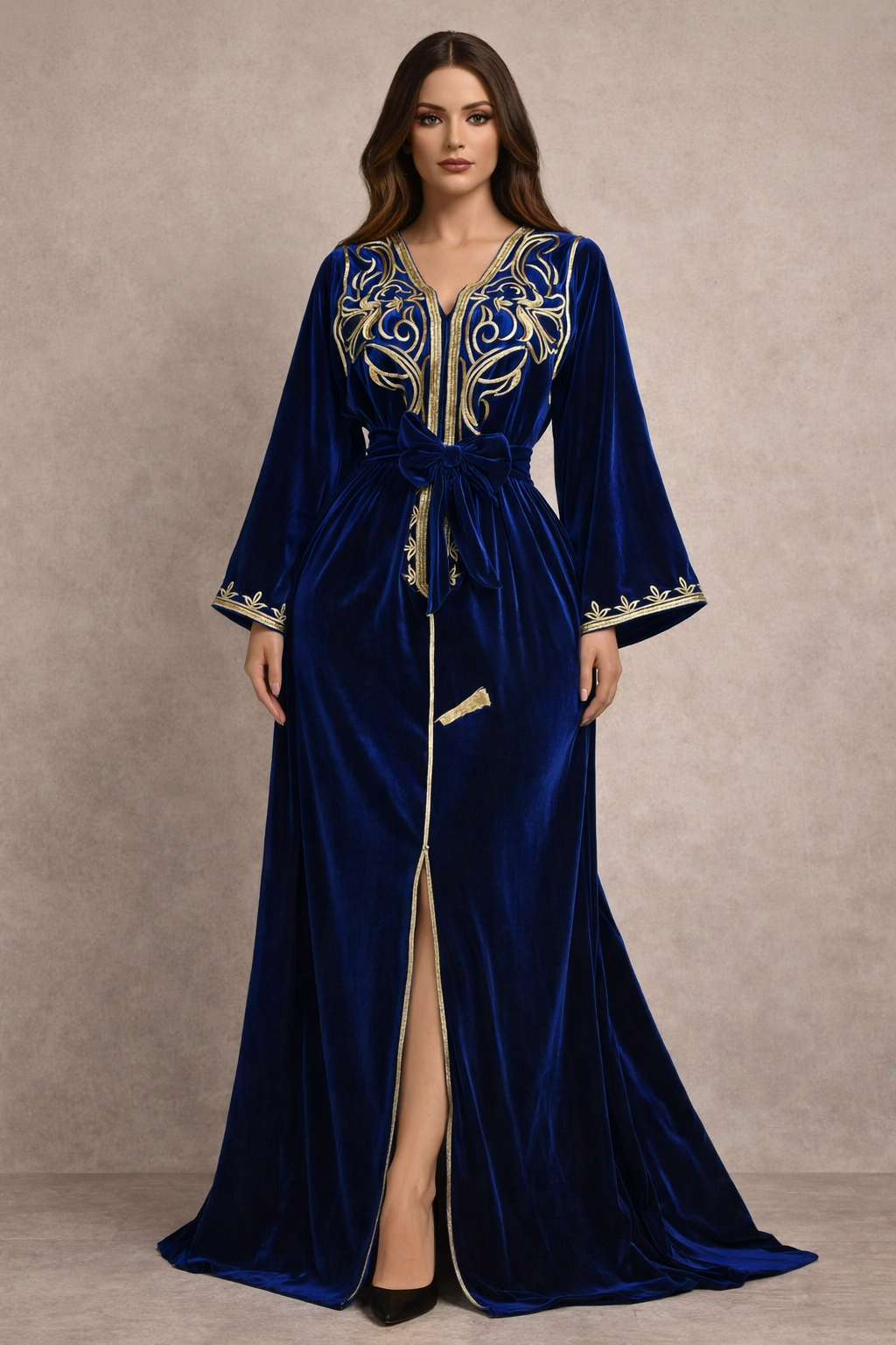 قندورة قطيفة طرز بشقة image