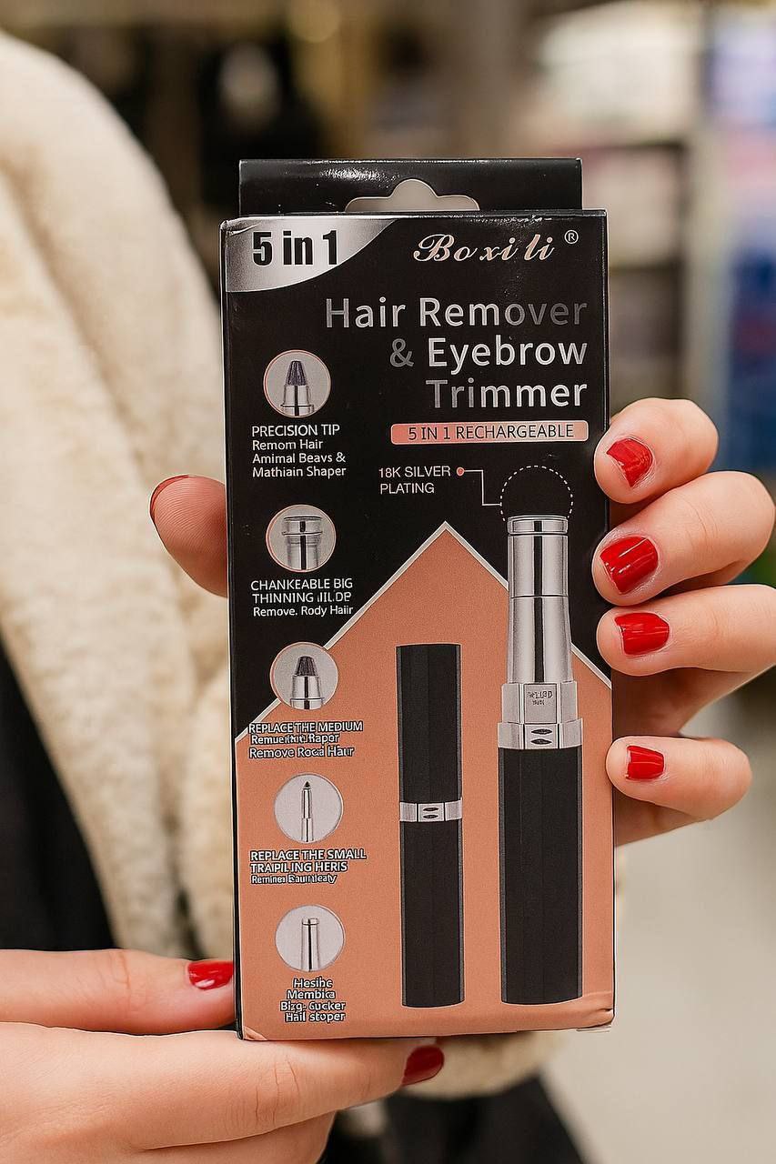 Épilateur et Tondeuse à Sourcils Boxili 5-en-1 Rechargeable