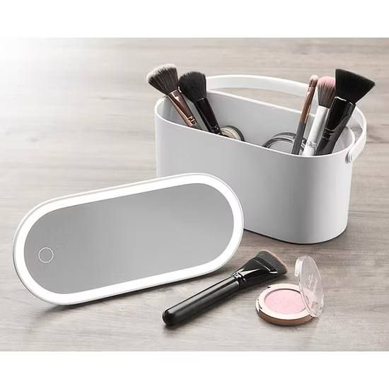 Organisateur de maquillage avec miroir LED
