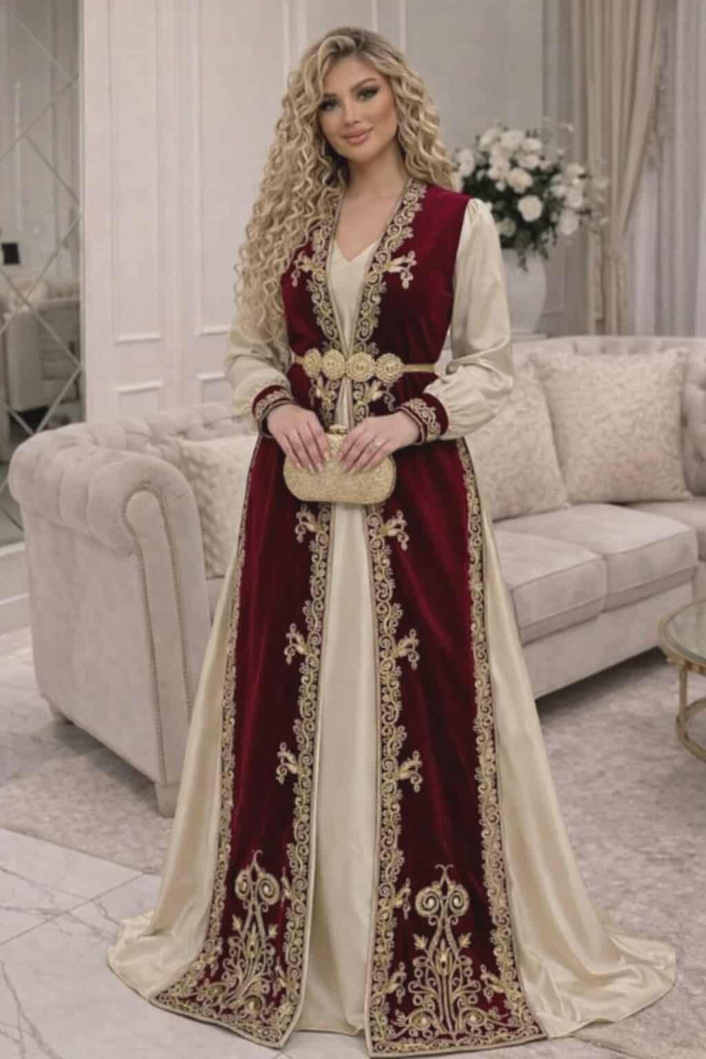 قفطان القاضي العنابي image